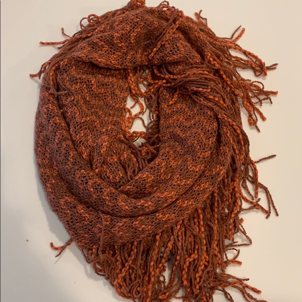 Woven Infinity Scarf with Fringe!